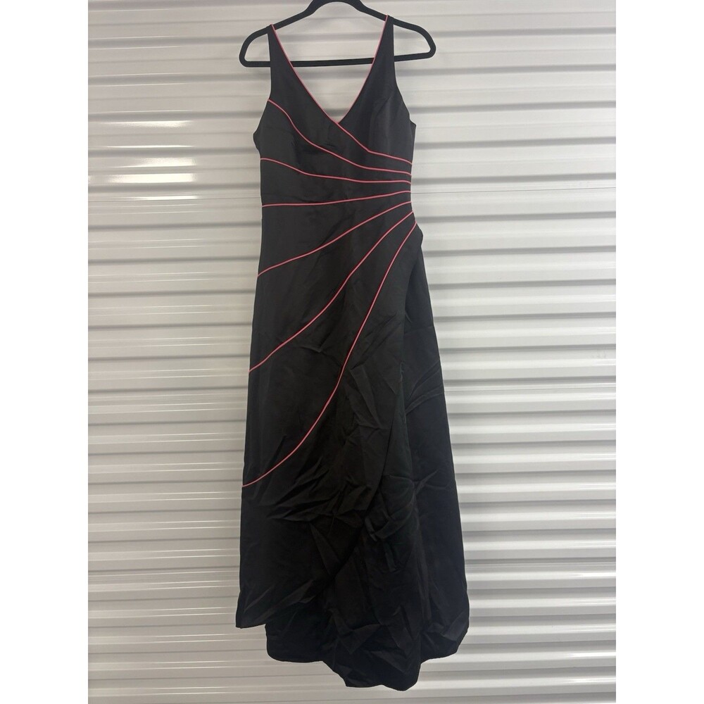 Niki By Niki Livas Long Gown Prom Formal Dress sz 6 Minimalist Tulle Scarf